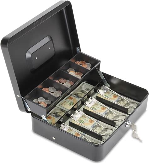 metal 5 bill cash box amazon|Amazon.com: Polspag Cash Box with Lock and 2 Keys, Metal .